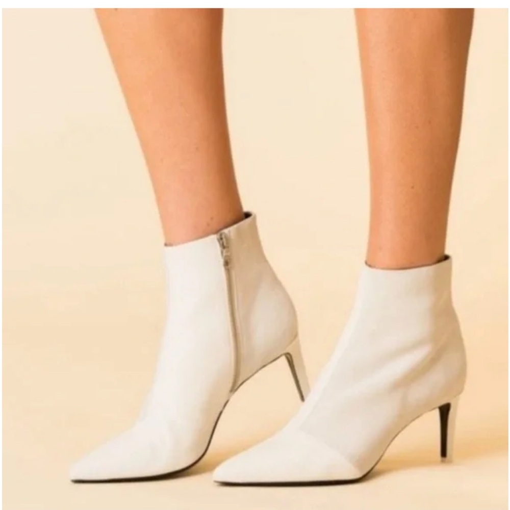 Rag & bone white suede leather beha boots nib 9.5 m